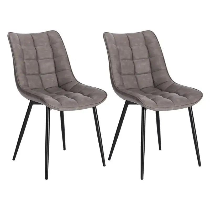 BukkitBow - Set van 2 Eetkamerstoelen - Lederen/Stoffen/Fluwelen Stoelen - met Metalen Poten - Ergonomisch Ontwerp - Zithoogte: 46CM