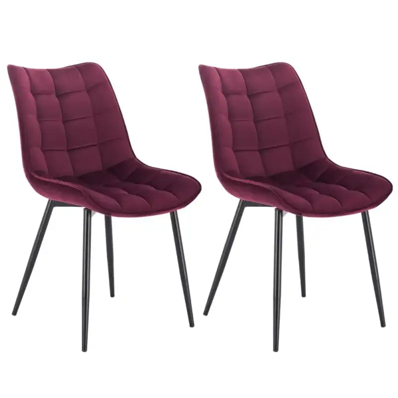 BukkitBow - Set van 2 Eetkamerstoelen - Lederen/Stoffen/Fluwelen Stoelen - met Metalen Poten - Ergonomisch Ontwerp - Zithoogte: 46CM