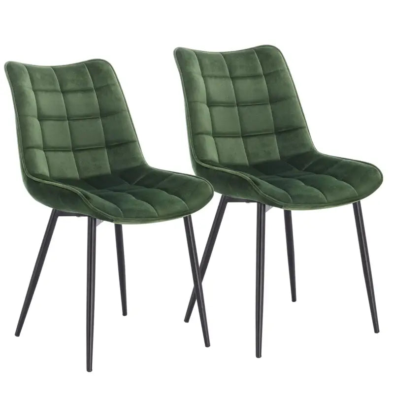BukkitBow - Set van 2 Eetkamerstoelen - Lederen/Stoffen/Fluwelen Stoelen - met Metalen Poten - Ergonomisch Ontwerp - Zithoogte: 46CM