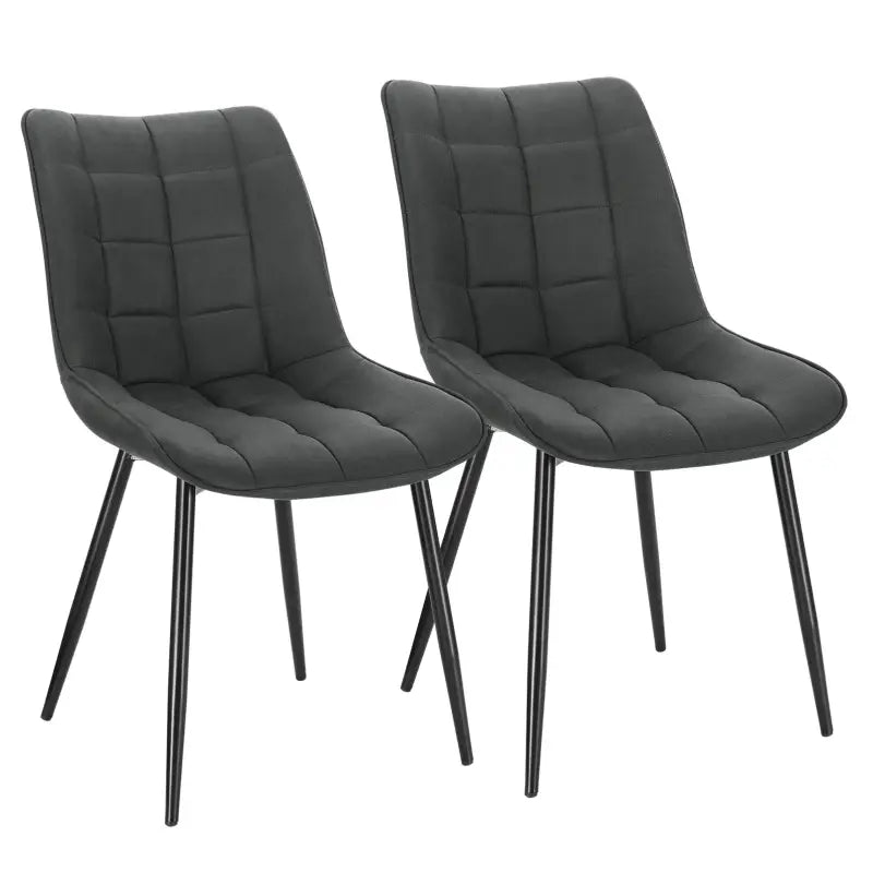 BukkitBow - Set van 2 Eetkamerstoelen - Lederen/Stoffen/Fluwelen Stoelen - met Metalen Poten - Ergonomisch Ontwerp - Zithoogte: 46CM