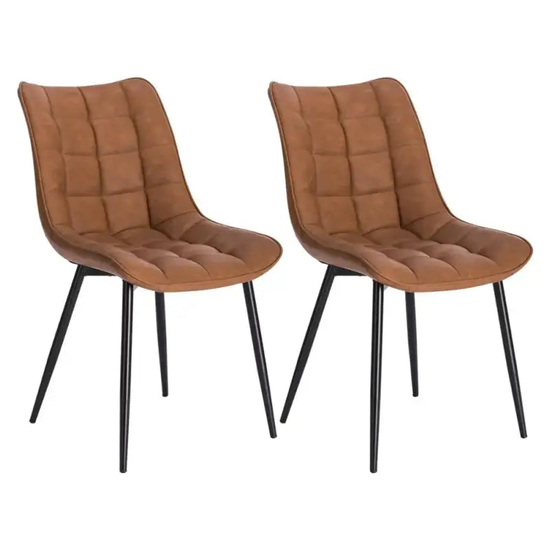 BukkitBow - Set van 2 Eetkamerstoelen - Lederen/Stoffen/Fluwelen Stoelen - met Metalen Poten - Ergonomisch Ontwerp - Zithoogte: 46CM