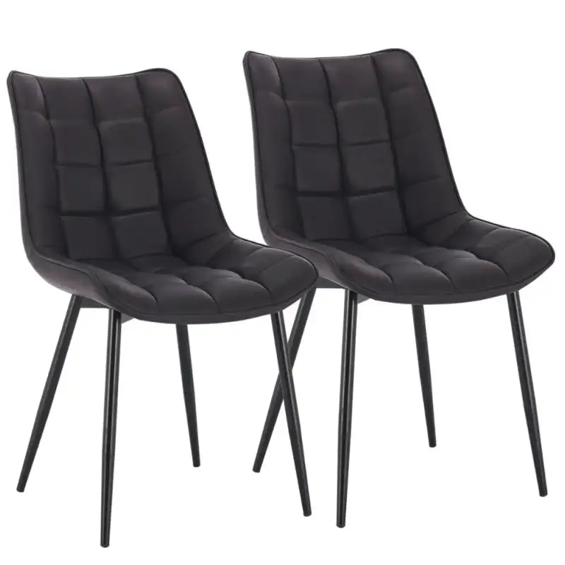 BukkitBow - Set van 2 Eetkamerstoelen - Lederen/Stoffen/Fluwelen Stoelen - met Metalen Poten - Ergonomisch Ontwerp - Zithoogte: 46CM