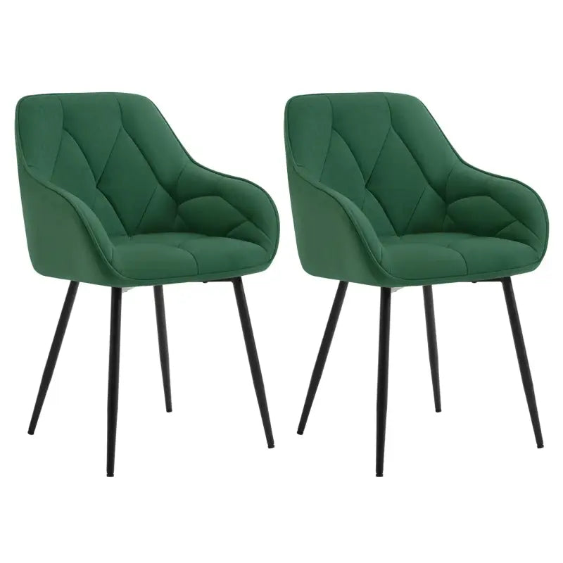 BukkitBow - Set van 2 Eetkamerstoelen - Velvet en Metaal - Ergonomisch Ontwerp - 120 kg Draagvermogen