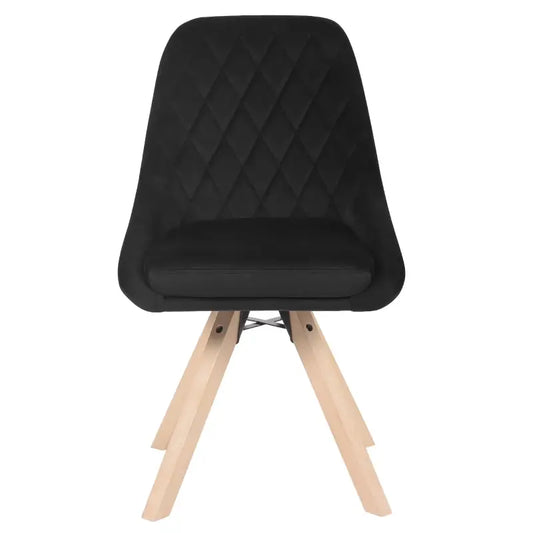 BukkitBow - Set van 2 Fluwelen Draaistoelen - met Beukenhouten Poten - Multifunctioneel en Comfortabel - Zithoogte: 46CM