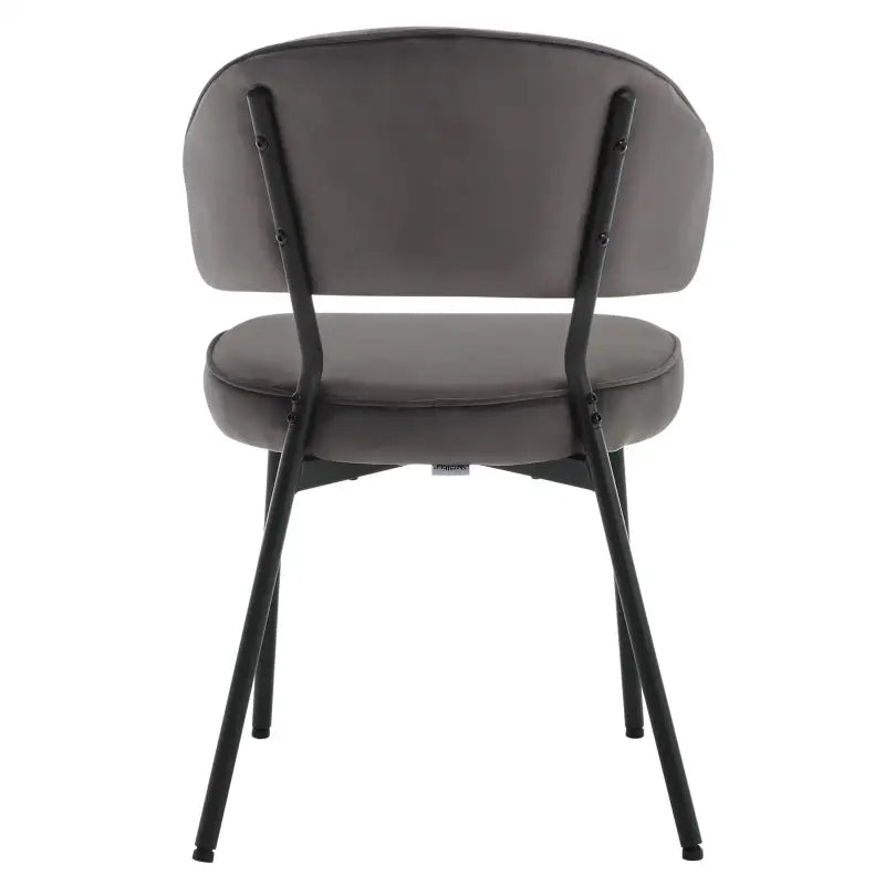 BukkitBow - Set van 2 Fluwelen Eetkamerstoelen / Fauteuils - met Metalen Poten - Breed en Comfortabel - Zithoogte: 48CM