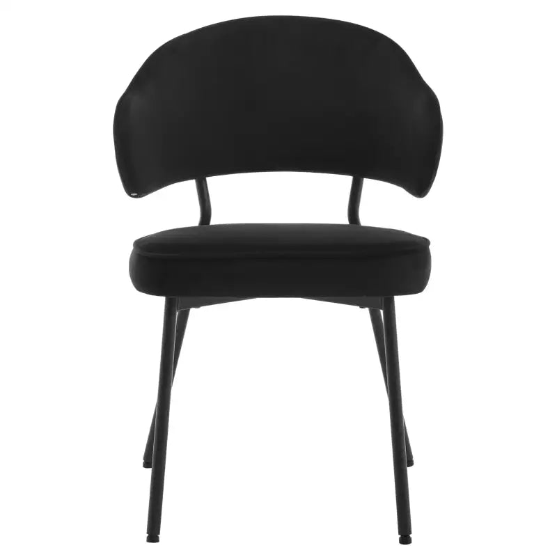 BukkitBow - Set van 2 Fluwelen Eetkamerstoelen / Fauteuils - met Metalen Poten - Breed en Comfortabel - Zithoogte: 48CM