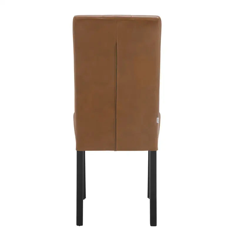 BukkitBow - Set van 2 Kunstleren Eetkamerstoelen - met Massief Houten Poten - Robuust en Ergonomisch - Zithoogte: 48.5CM