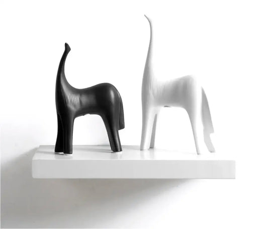 BukkitBow - Set van 2 Muurplanken - Hoorwaardig MDF - Wit - 25x23x3.8cm of 30x23x3.8cm - Maximale Belasting 6kg