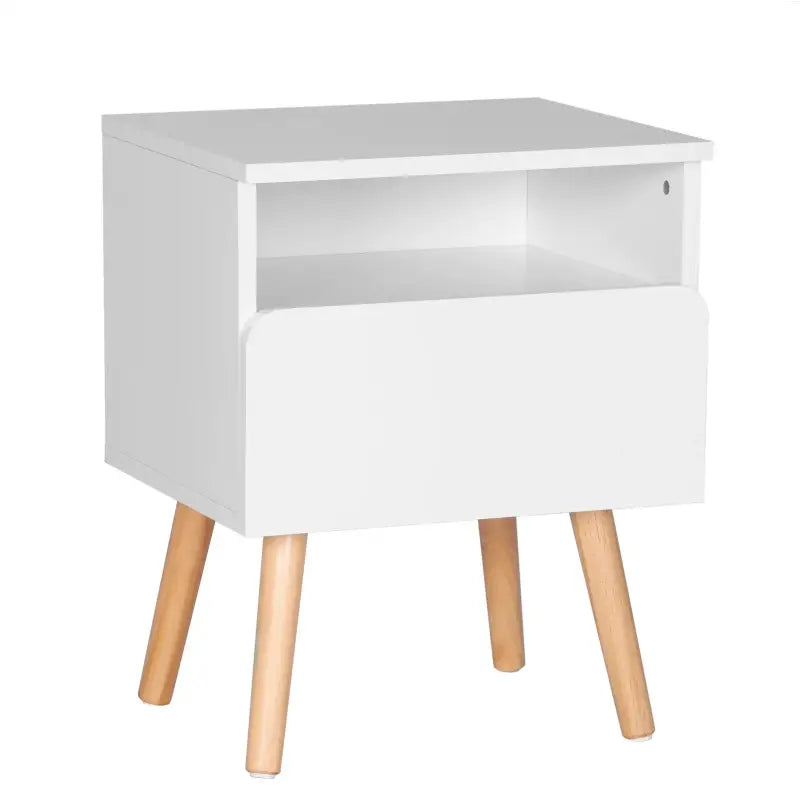 BukkitBow - Set van 2 Nachtkastjes - Hoge Kwaliteit Hout - Wit of Grijs - Waterdicht en Krasbestendig - 40x33.5x50 cm