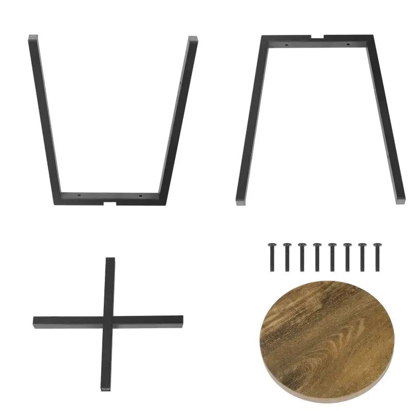 BukkitBow - Set van 2 Vintage Industriële Krukken - met Bewerkt Hout en Metalen Frame - Zithoogte: 46CM