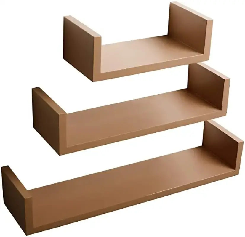 BukkitBow - Set van 3 Drijvende / Zwevende Planken - Hout/Gelakt MDF - Verschillende Maten - Inclusief Bevestigingen