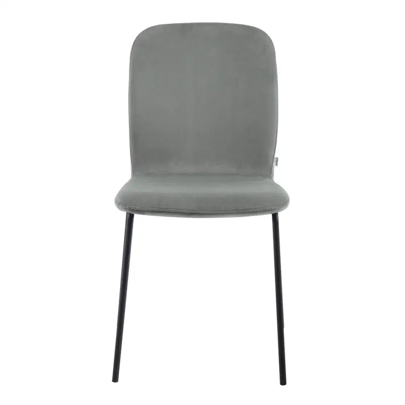 BukkitBow - Set van 4 Eetkamerstoelen - Fluweel en Metaal - Stapelbare Stoelen