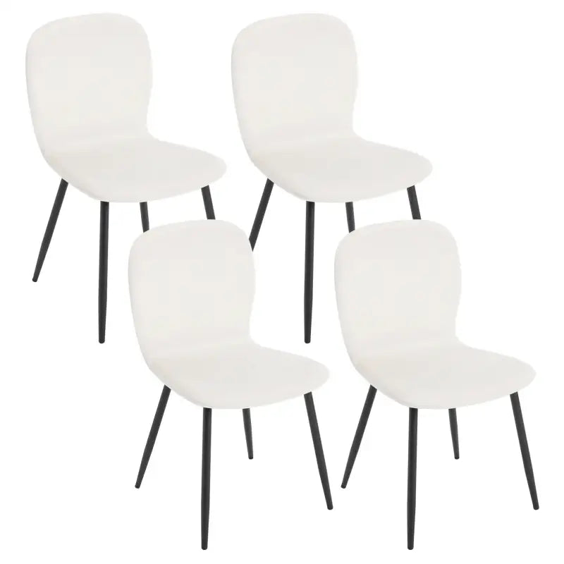 BukkitBow - Set van 4 Eetkamerstoelen - Fluweel & Metalen Poten - Ergonomisch Design - Multifunctioneel