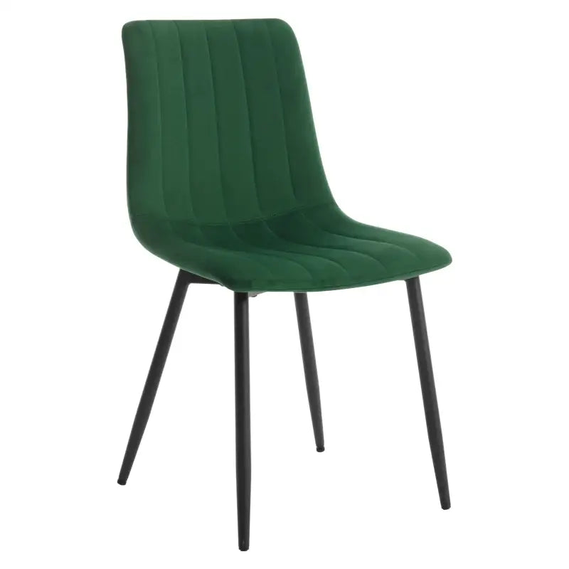 BukkitBow - Set van 4 Eetkamerstoelen - Fluweel of Lederen & Metalen Poten - Ergonomisch Design - Scandinavische Stijl
