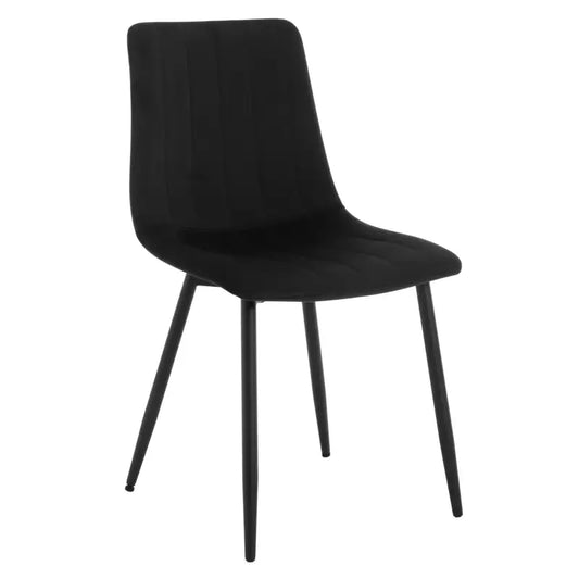 BukkitBow - Set van 4 Eetkamerstoelen - Fluweel of Lederen & Metalen Poten - Ergonomisch Design - Scandinavische Stijl