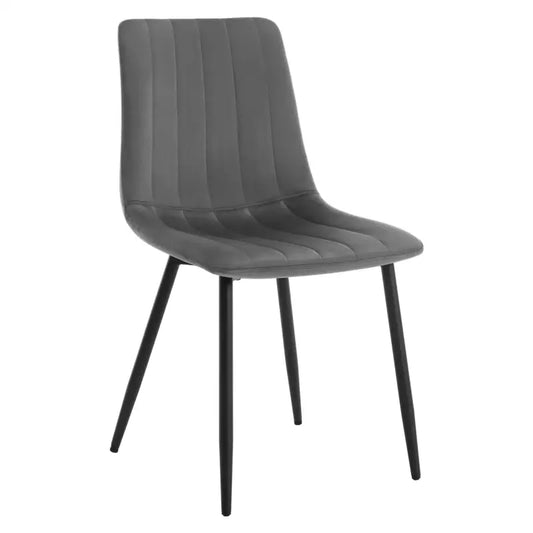 BukkitBow - Set van 4 Eetkamerstoelen - Fluweel of Lederen & Metalen Poten - Ergonomisch Design - Scandinavische Stijl