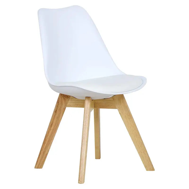 BukkitBow - Set van 4 Eetkamerstoelen met Beukenhouten Poten - Stabiele PU Zitting voor Comfort - Veelzijdig in Gebruik - Zithoogte: 42CM