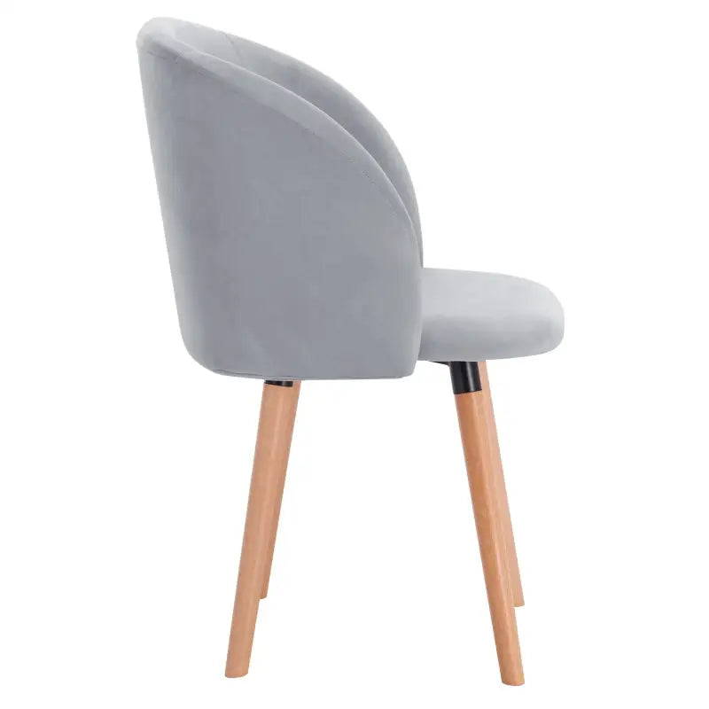 BukkitBow - Set van 4 Fluwelen Stoelen - met Massief Houten Frame - Ergonomisch en Stijlvol - Zithoogte: 47CM
