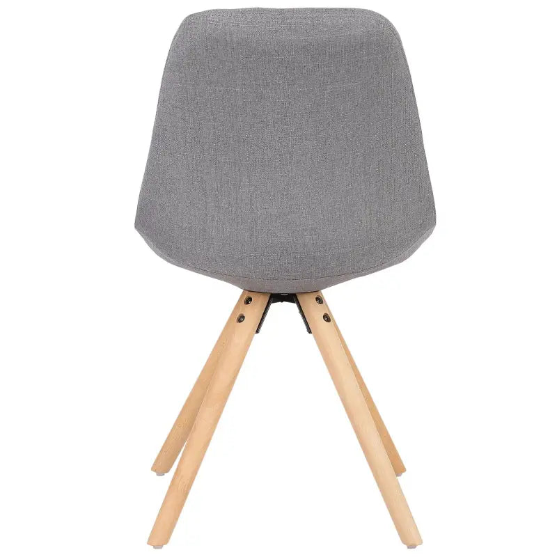 BukkitBow - Set van 4 Linnen Eetkamerstoelen met Massief Houten Poten - Ergonomisch en Multifunctioneel - Zithoogte: 46CM