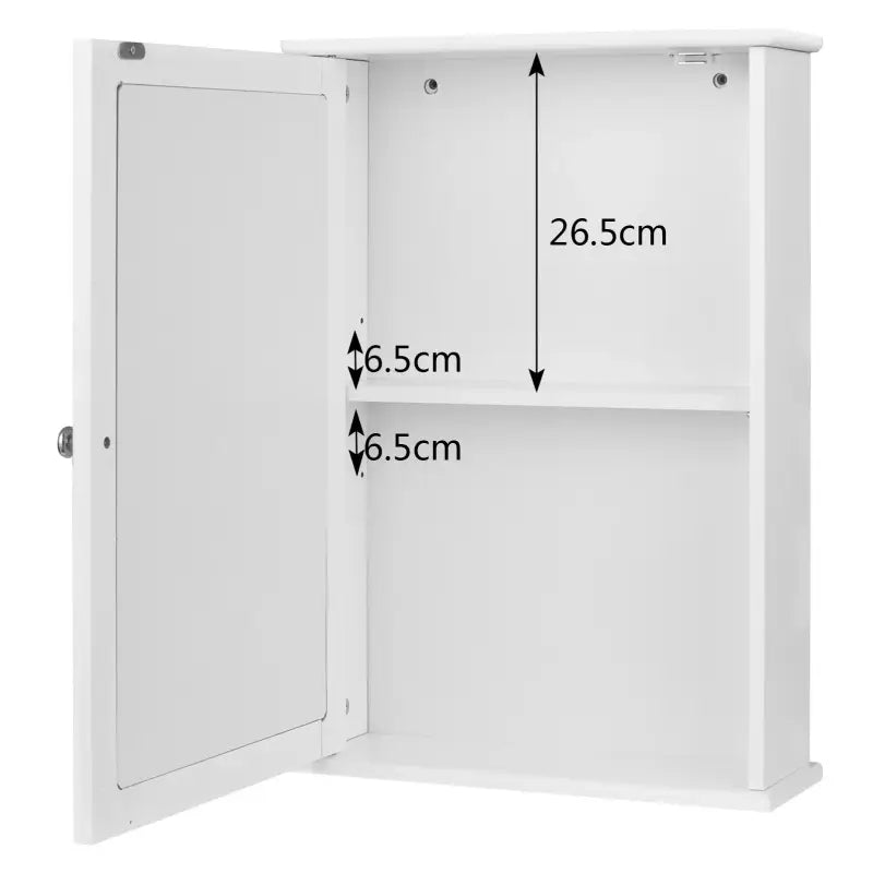 BukkitBow - Spiegelkast / Badkamermeubel - Verstelbare Plank - Veelzijdig en Waterbestendig - 42x12x58cm