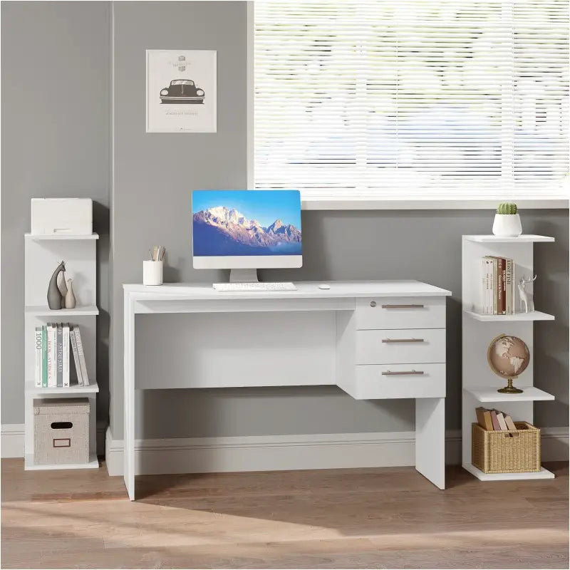 BukkitBow - Staande Boekenkast - 7 Niveaus - Vrijstaand - 190CM - Wit