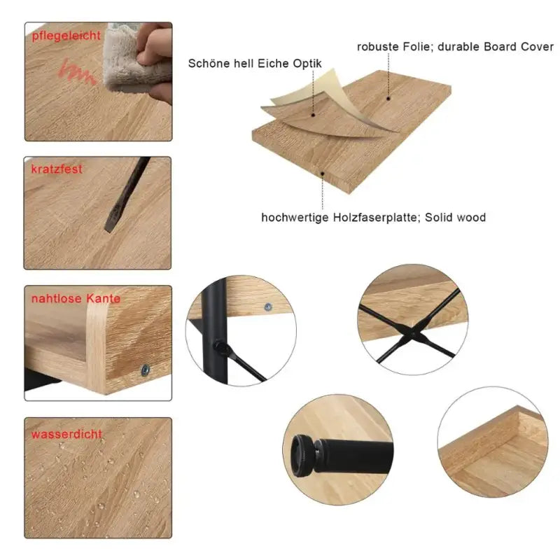 BukkitBow - Staande Boekenplank - 5 Planken - Water en Krasbestendig - Eenvoudig te Monteren - Geschikt voor Alle Ruimtes - 91x25.5x173CM