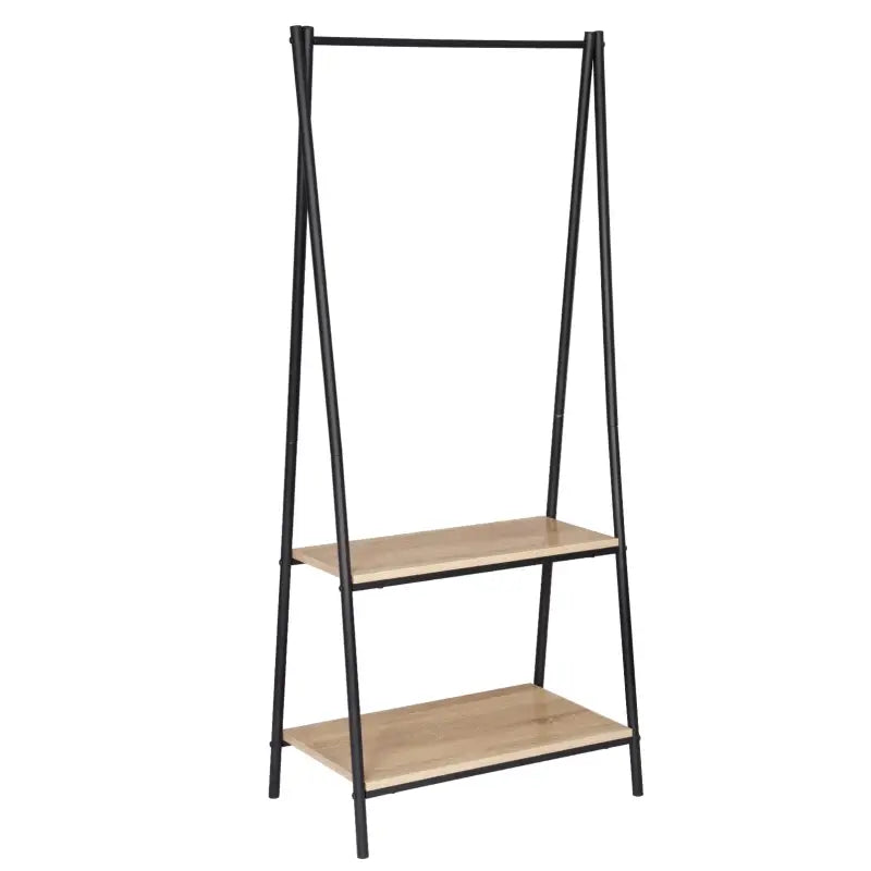 BukkitBow - Staande Kapstok met Opbergplanken - met Schoenenrek - Zware Kledingrail - Eenvoudige Montage - 151x60x40CM