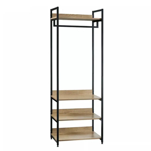 BukkitBow - Staande Kapstok - Kapstok Rek met Planken - Grote Opslagruimte - Handig en Veelzijdig - 56x36x170CM