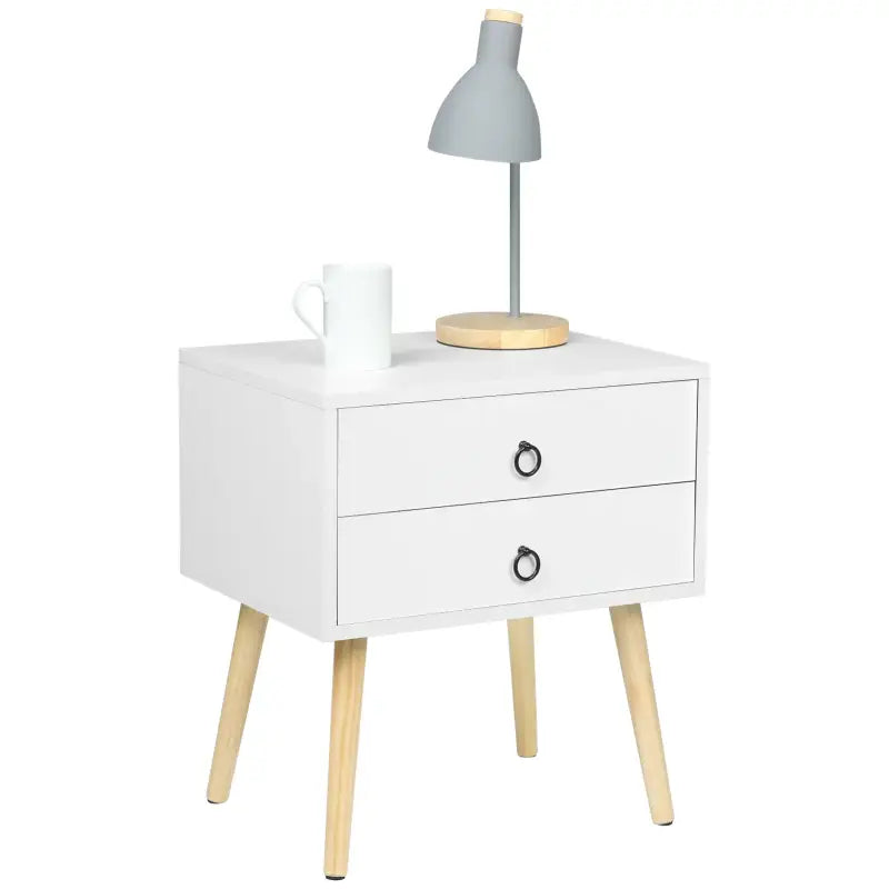 BukkitBow - Stabiel Nachtkastje - MDF en Massief Hout - Maximaal 5 kg Belastbaar - 46x35x50 cm