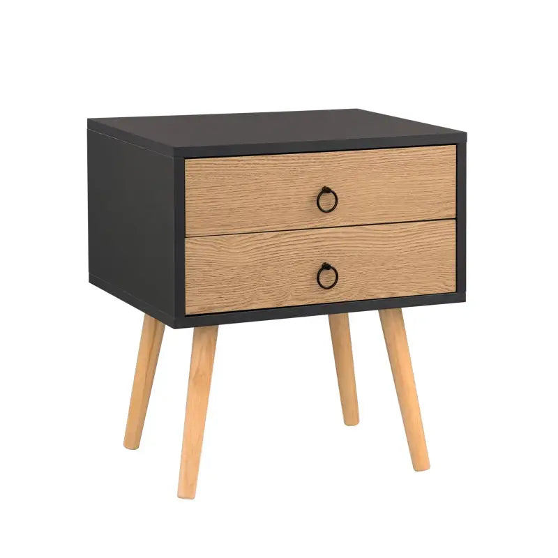 BukkitBow - Stabiel Nachtkastje - MDF en Massief Hout - Maximaal 5 kg Belastbaar - 46x35x50 cm