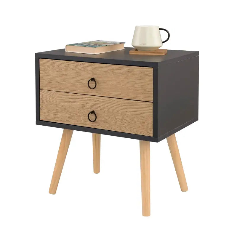 BukkitBow - Stabiel Nachtkastje - MDF en Massief Hout - Maximaal 5 kg Belastbaar - 46x35x50 cm