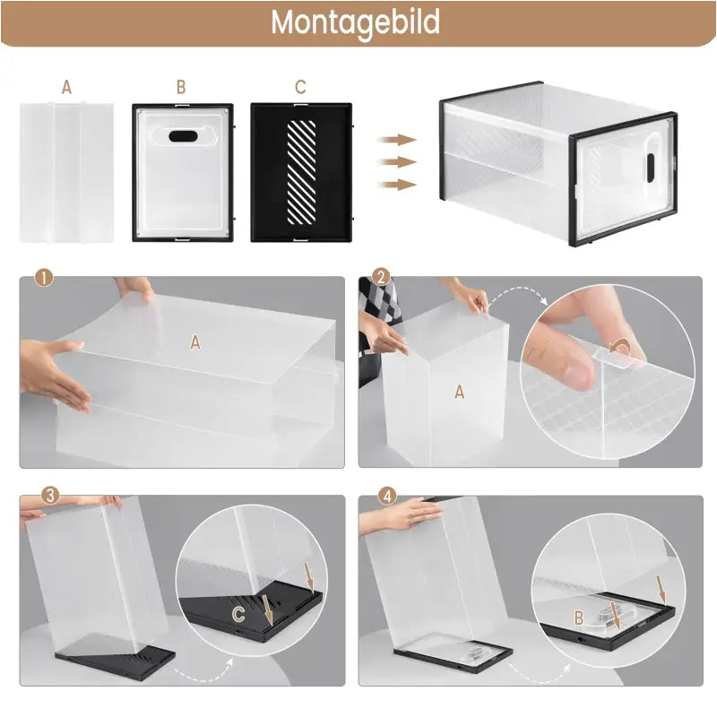 BukkitBow - Stapelbare Schoenendozen - Sneaker Organizer - Transparant