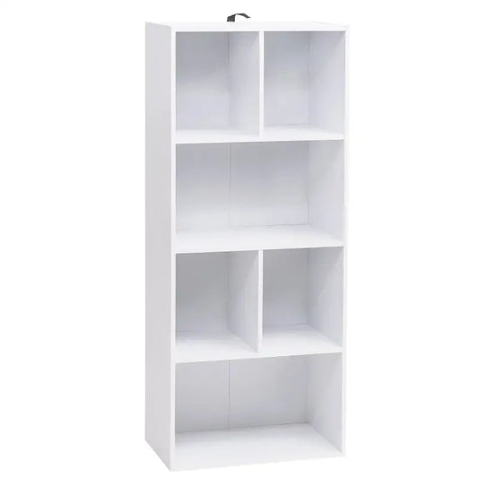 BukkitBow - Stijlvolle Boekenkast - 6 Compartimenten - Multifunctioneel Design - Veilig & Duurzaam - 50x30x118cm