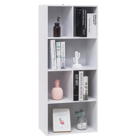 BukkitBow - Stijlvolle Boekenkast - 6 Compartimenten - Multifunctioneel Design - Veilig & Duurzaam - 50x30x118cm