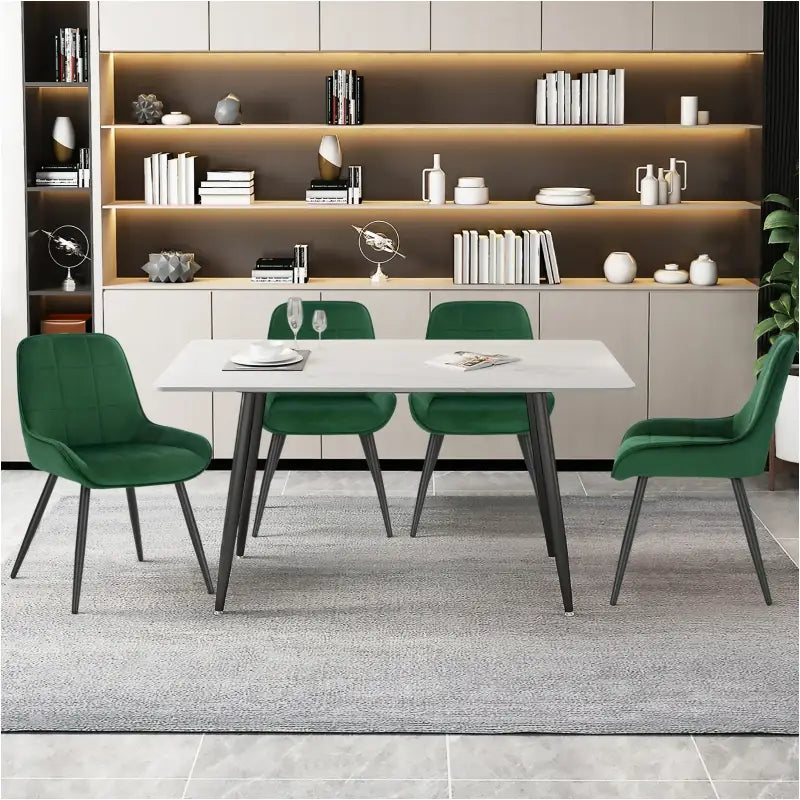 BukkitBow - Stijlvolle Eetkamerstoelen - Sterk en Comfortabel - Vloervriendelijk - Gemakkelijke Montage - 81,5CM Hoog