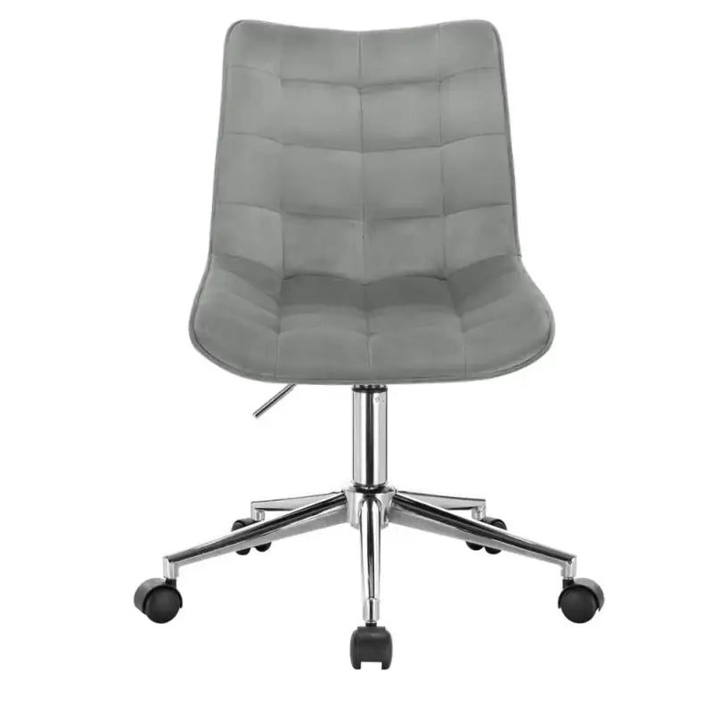 BukkitBow - Stoel / Bureaustoel - Verstelbaar met Wielen - Fluweel/Linnen/Synthetisch Leder - Verchroomd Staal - Ergonomisch Design - 360° Draaibaar