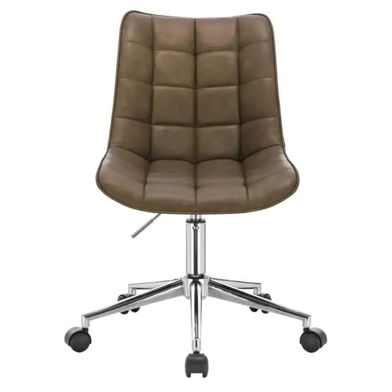 BukkitBow - Stoel / Bureaustoel - Verstelbaar met Wielen - Fluweel/Linnen/Synthetisch Leder - Verchroomd Staal - Ergonomisch Design - 360° Draaibaar