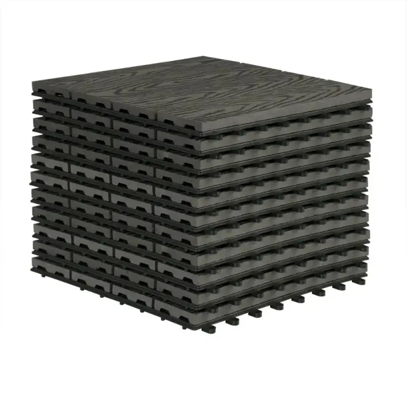 BukkitBow - Terrasplanken / Vlonderplanken - Houtlook - Snel Kliksysteem - Diverse Kleuren - 30x30cm - Set van 11 Stuks