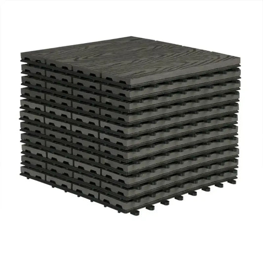 BukkitBow - Terrasplanken / Vlonderplanken - Houtlook - Snel Kliksysteem - Diverse Kleuren - 30x30cm - Set van 11 Stuks