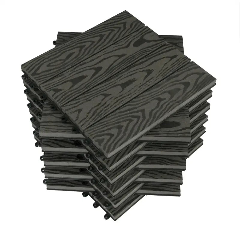 BukkitBow - Terrasplanken / Vlonderplanken - Houtlook - Snel Kliksysteem - Diverse Kleuren - 30x30cm - Set van 11 Stuks
