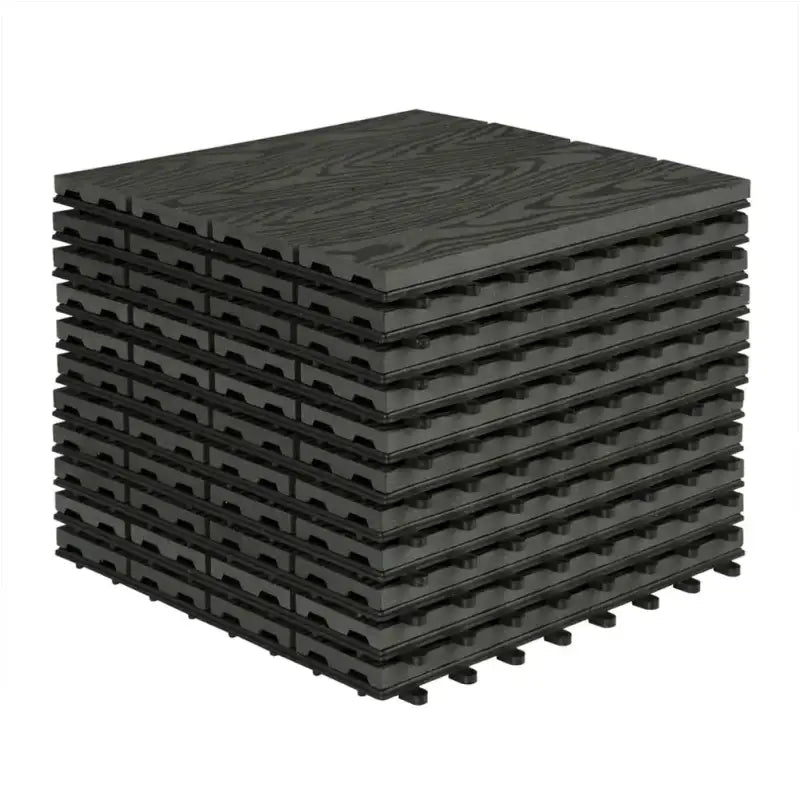BukkitBow - Terrasplanken / Vlonderplanken - Houtlook - Snel Kliksysteem - Diverse Kleuren - 30x30cm - Set van 11 Stuks