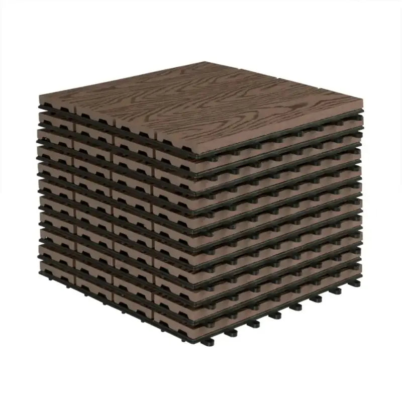 BukkitBow - Terrasplanken / Vlonderplanken - Houtlook - Snel Kliksysteem - Diverse Kleuren - 30x30cm - Set van 11 Stuks