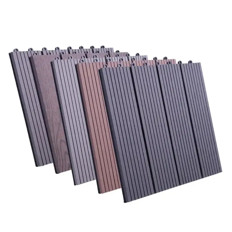 BukkitBow - Terrasplanken / Vlonderplanken - Vloertegels Houtlook - Snel Kliksysteem - Diverse Kleuren - 30x30cm - Set van 11 Stuks