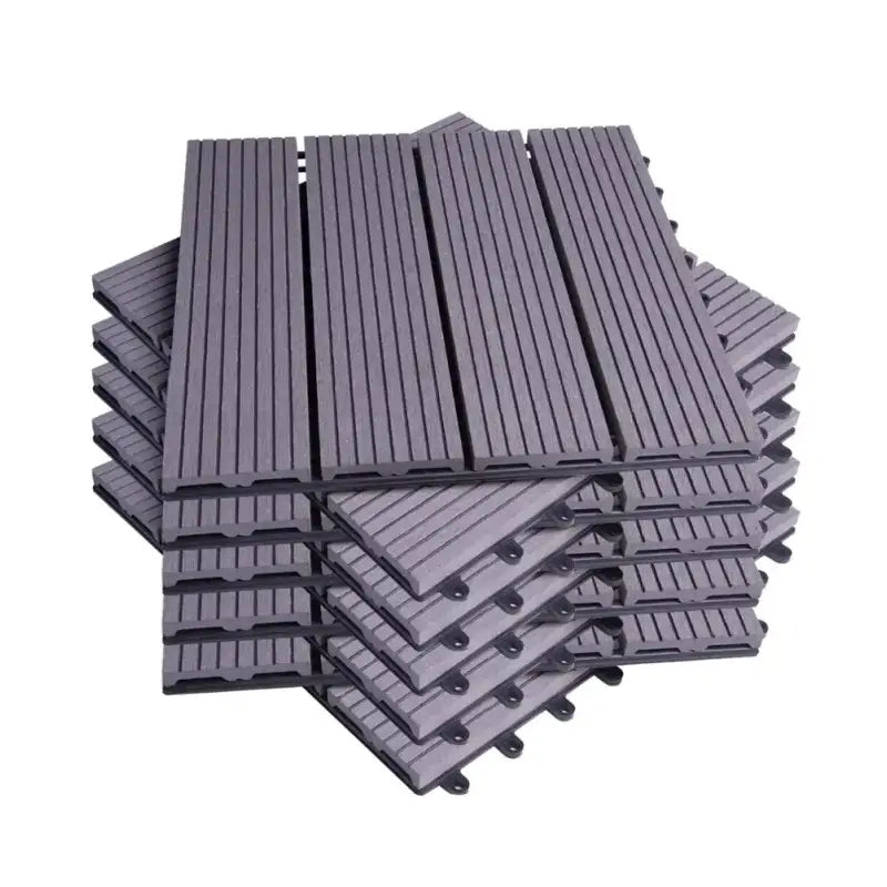 BukkitBow - Terrasplanken / Vlonderplanken - Vloertegels Houtlook - Snel Kliksysteem - Diverse Kleuren - 30x30cm - Set van 11 Stuks