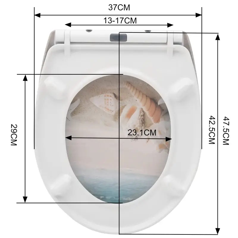 BukkitBow - Toiletbril met Softclose - Toiletbril / Toiletzitting met Print - Antibacterieel - V3