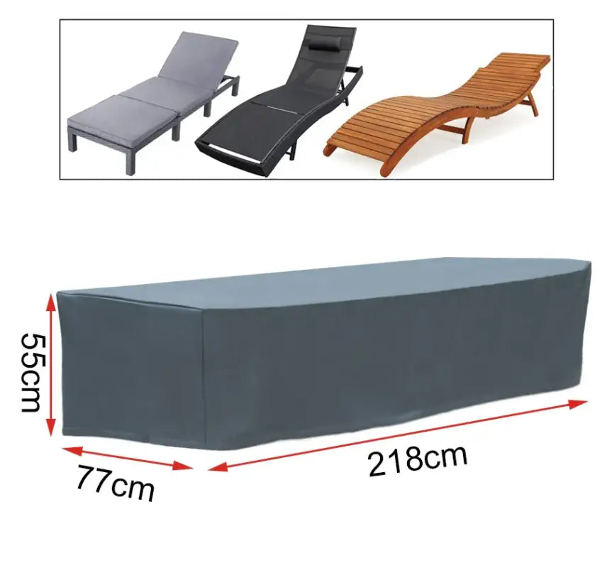 BukkitBow - Tuinmeubelhoes - Oxford Materiaal- Waterdicht met PVC Coating - UV-Bestendig - Met Trekkoord - Veelzijdige Bescherming - 218x77x55cm