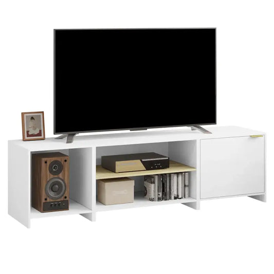 BukkitBow - TV-Kast met Opslagruimte - Stevig MDF Hout - 3-in-1 Modulair Ontwerp - Modern Scandinavische Stijl - 160x45x39cm