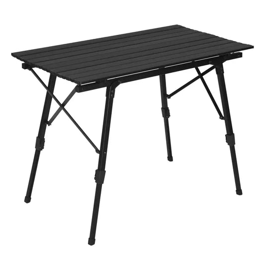 BukkitBow - Verstelbare Aluminium Klaptafel - Compact en Draagbare Campingtafel - 30Kg Max Belasting - Inclusief Opbergzak - 90x52.2x(45-72) cm