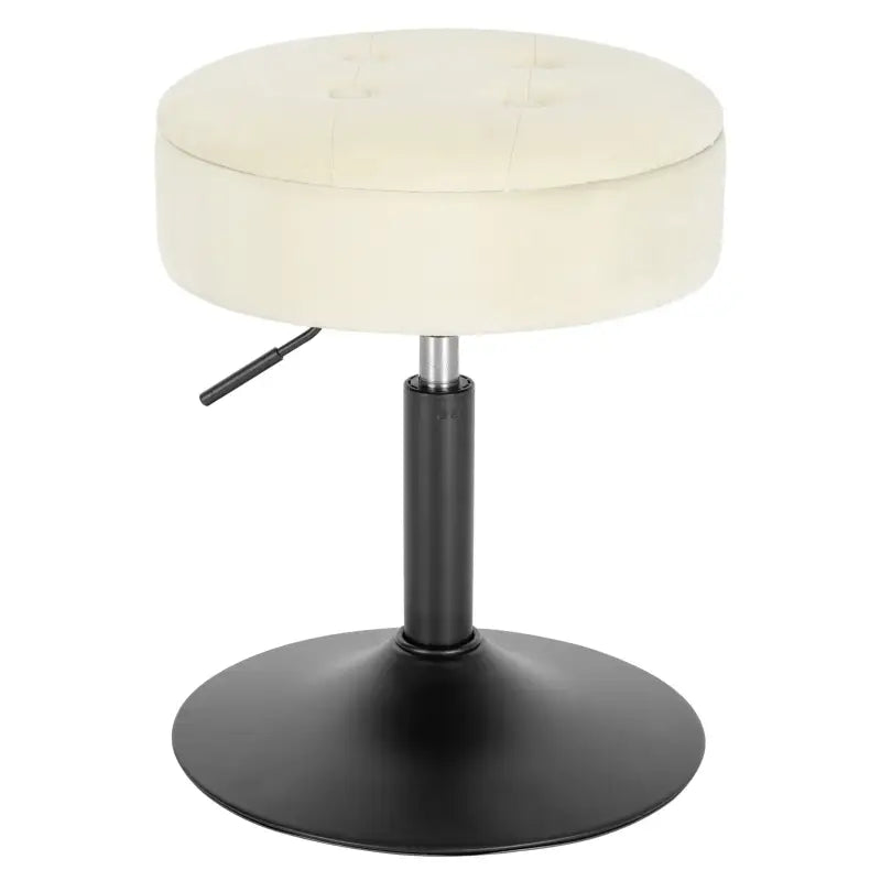 BukkitBow - Verstelbare Barkruk Fluweel - Metalen Onderstel - Ronde Zitting met Ingebouwde Opslag - Stabiel en Veilig Design - Zithoogte: 50-65CM