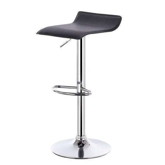 BukkitBow – Verstelbare Barkruk met Kunstleer Zitting – Chroom Staal – 62-84 cm Hoogte – 360° Draaibaar